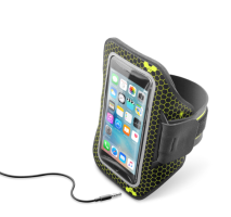 Sportovní neoprénové pouzdro CellularLine ARMBAND RUNNING, pro smartphony do velikosti 5,2", černá