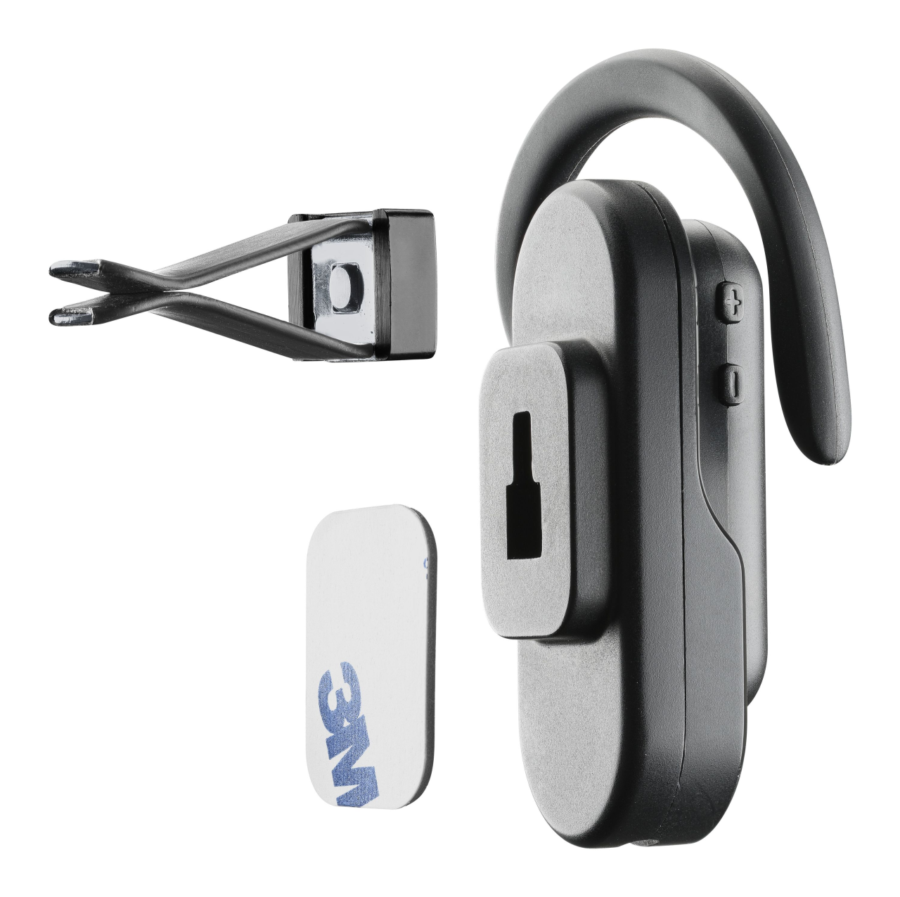 Bluetooth headset Cellularline CAR FLAT včetně nabíjecí základny do auta, černý