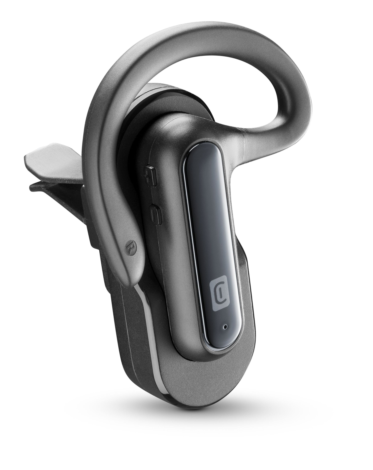 Bluetooth headset Cellularline CAR FLAT včetně nabíjecí základny do auta, černý