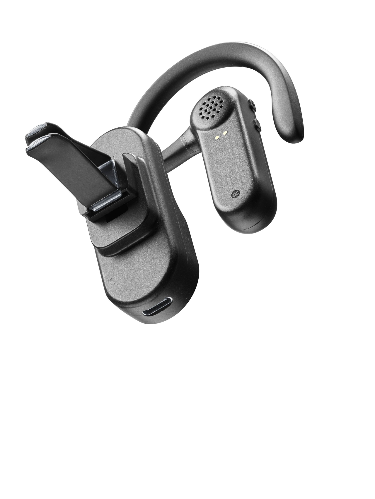 Bluetooth headset Cellularline CAR FLAT včetně nabíjecí základny do auta, černý