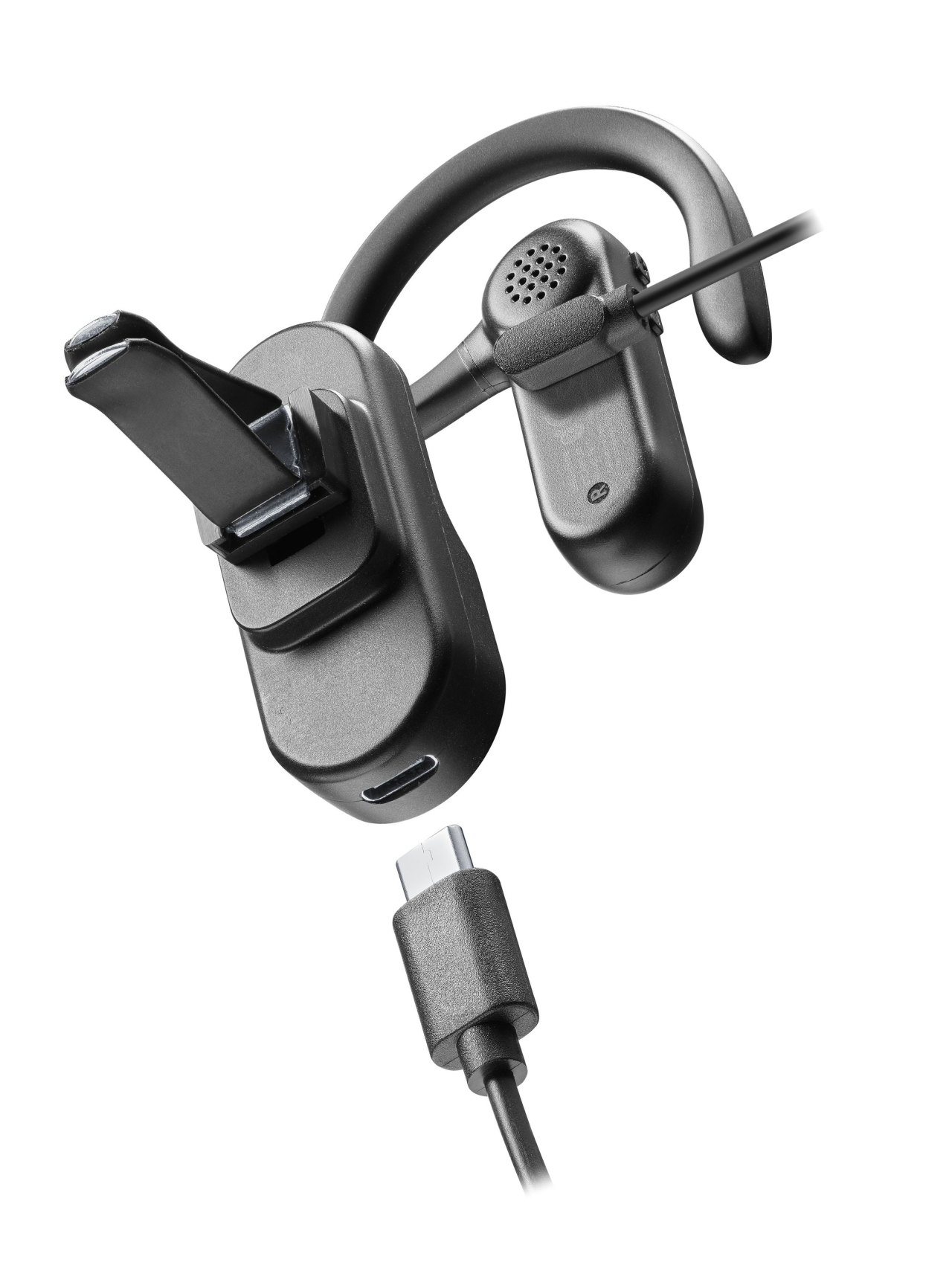 Bluetooth headset Cellularline CAR FLAT včetně nabíjecí základny do auta, černý