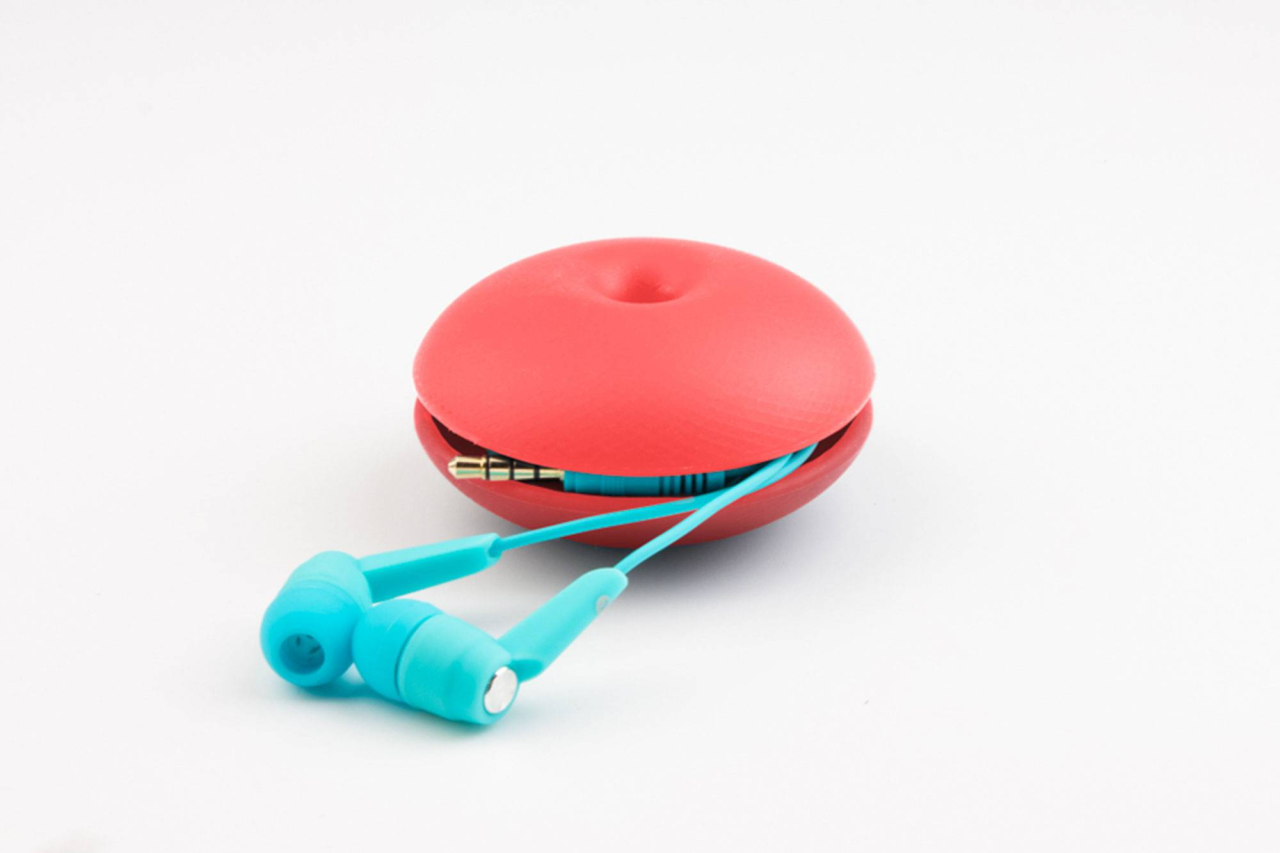 Kabelový organizér Cable Candy Donut, růžový