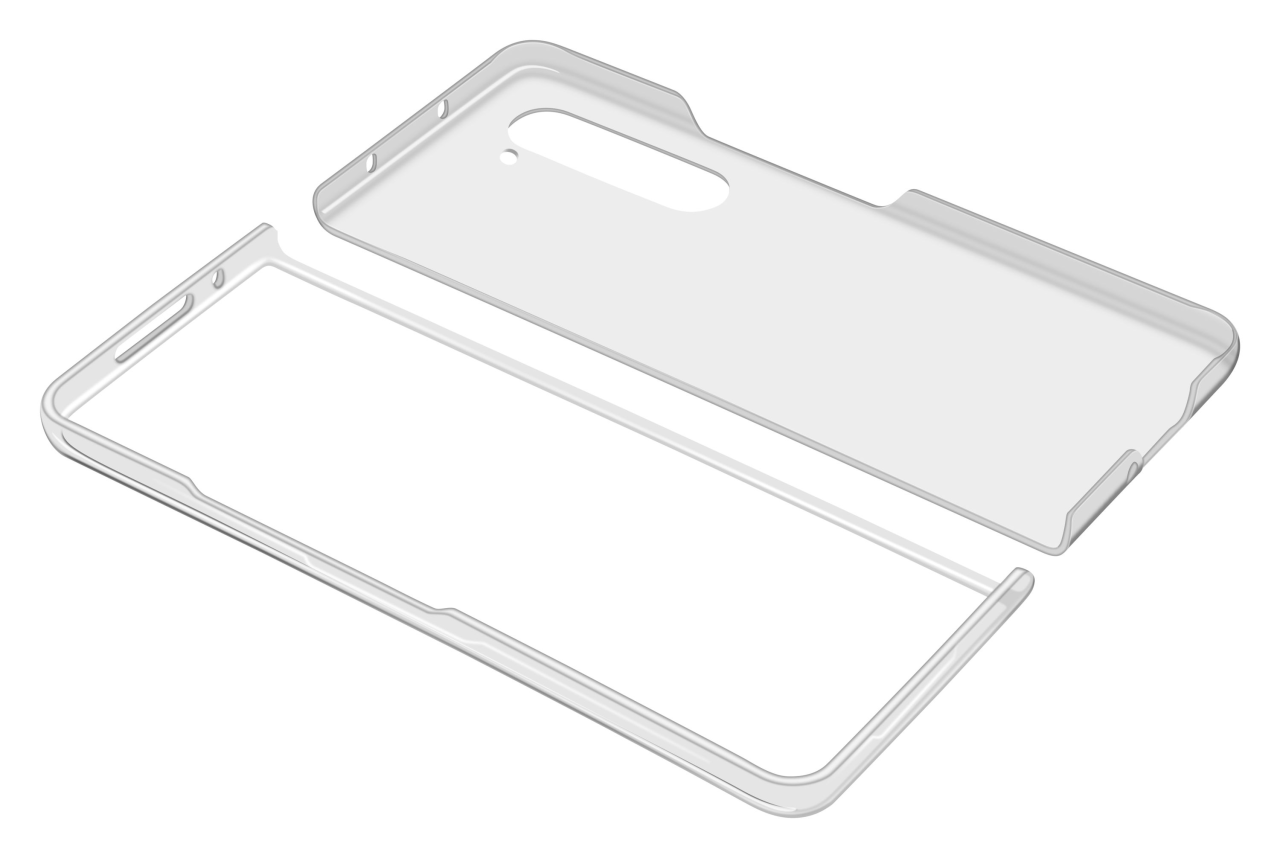 Zadní kryt s ochranným rámečkem Cellularline Clear Duo pro Samsung Galaxy Z Fold5, čirý