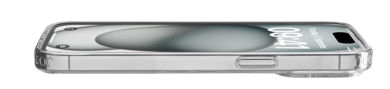 Zadní čirý kryt s ochranným rámečkem Cellularline Clear Duo pro Apple iPhone 15 Plus