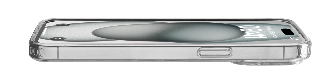 Zadní čirý kryt s ochranným rámečkem Cellularline Clear Duo pro Apple iPhone 15