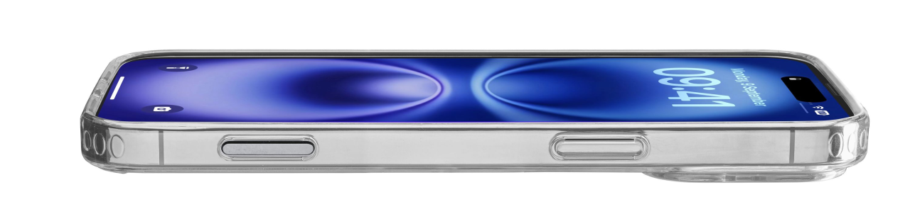 Zadní čirý kryt s ochranným rámečkem Cellularline Clear Duo pro Apple iPhone 16 Plus