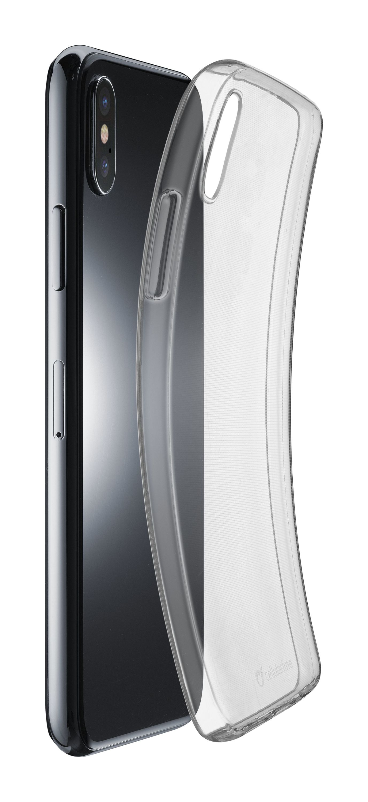 Extratenký zadní kryt CellularLine Fine pro Apple iPhone XS Max, transparentní
