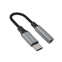 Redukce FIXED USB-C na 3,5mm jack šedá