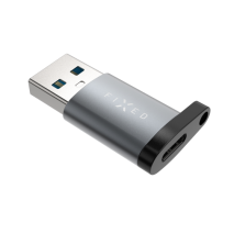 FIXED Redukce z hliníku Link USB-C na USB-A, šedá