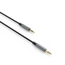 Audio kabel FIXED jack/jack 1,5 m šedý