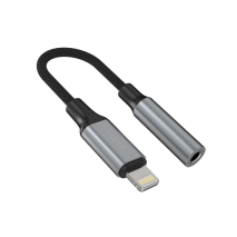 Redukce FIXED Lightning na 3,5mm jack šedá