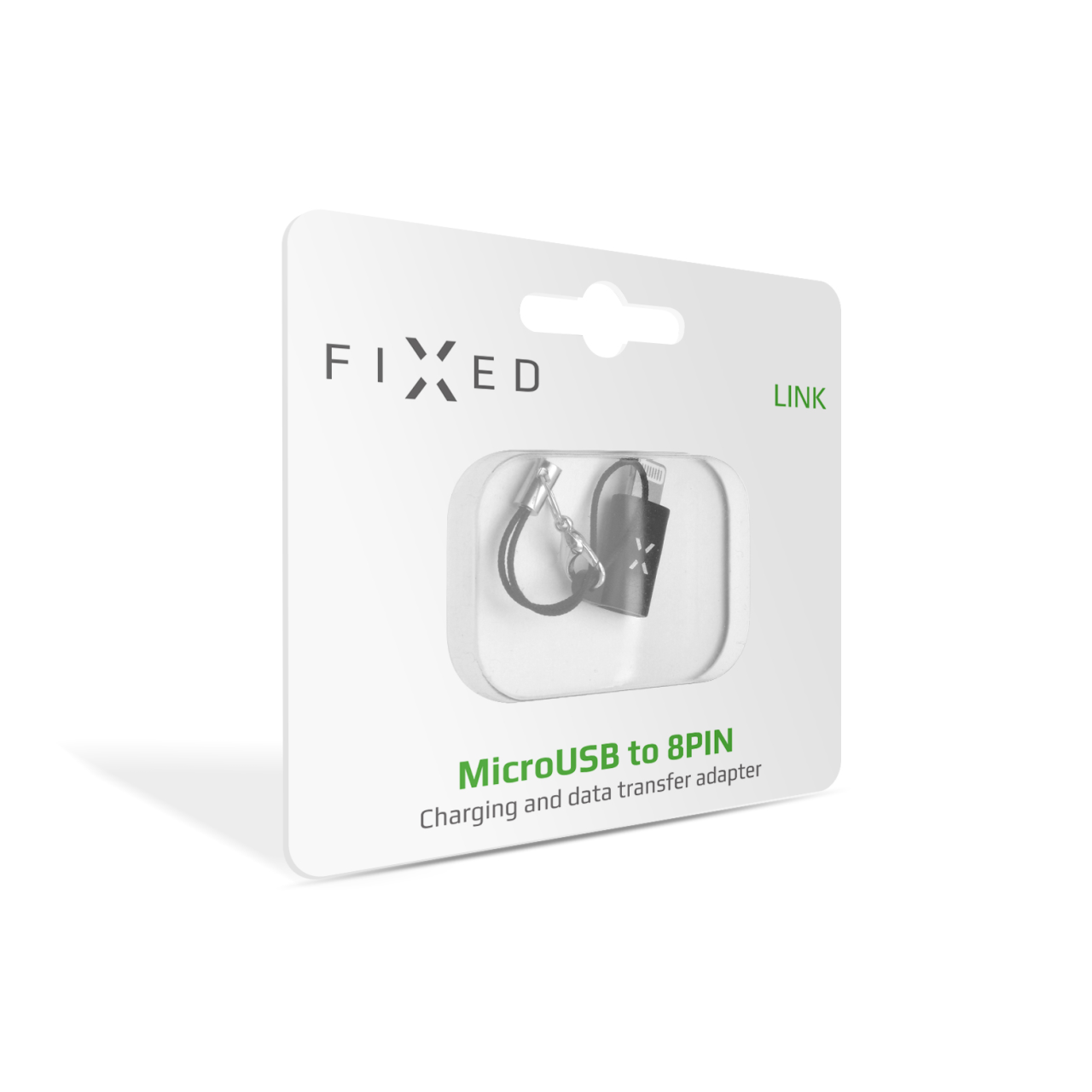 FIXED Redukce Link pro nabíjení a datový přenos z microUSB na Lightning, černá
