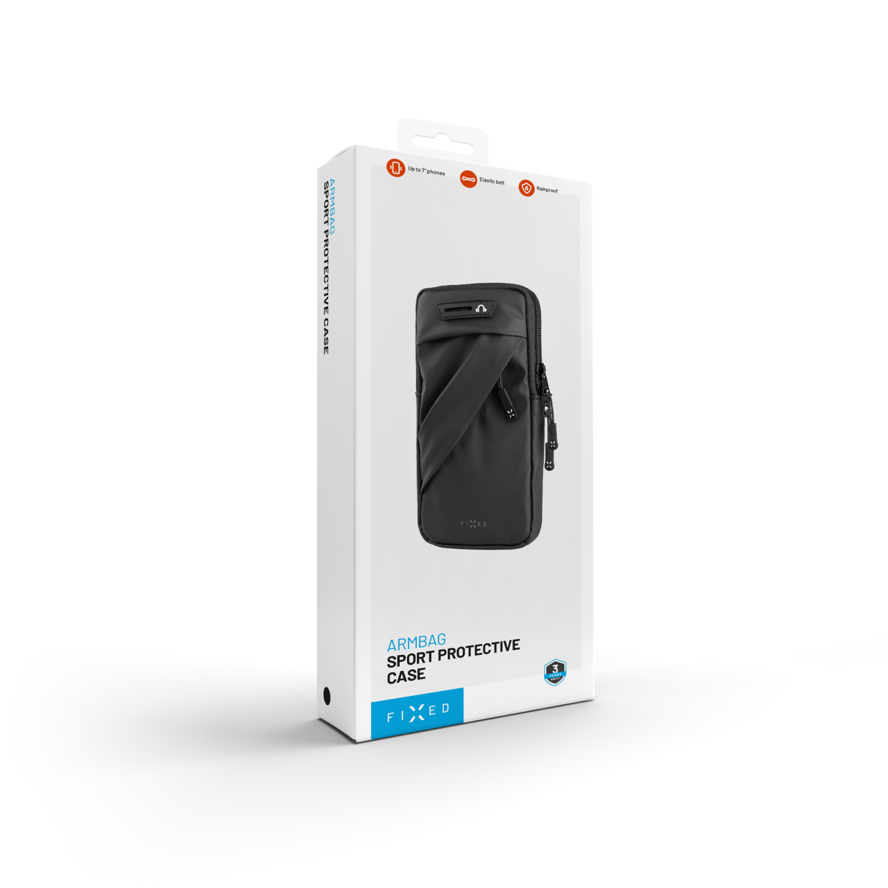 Sportovní pouzdro na ruku pro smartphony až 7" - Fixed Armbag, černý