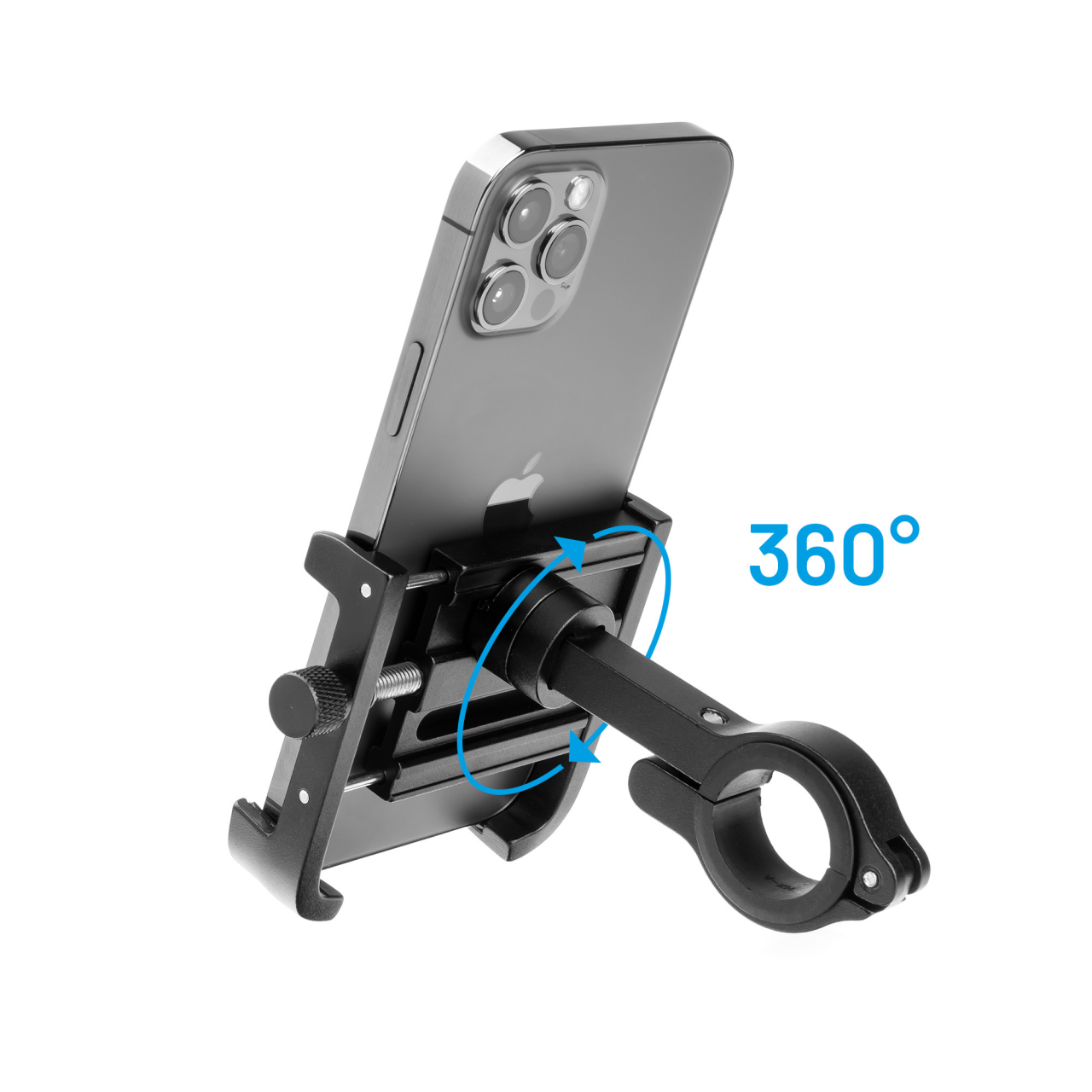 FIXED Hliníkový držák mobilního telefonu na kolo Bikee ALU 2 s otočnou hlavou, černý