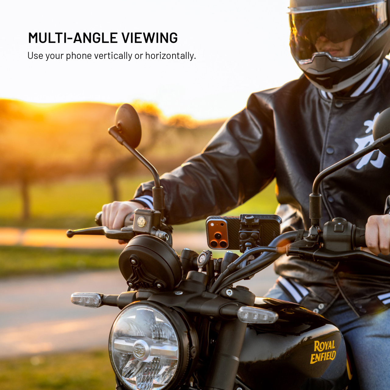 Univerzální držák mobilního telefonu na motorku a kolo FIXED Bikee Anti-Shock s antivibračním modulem, černý