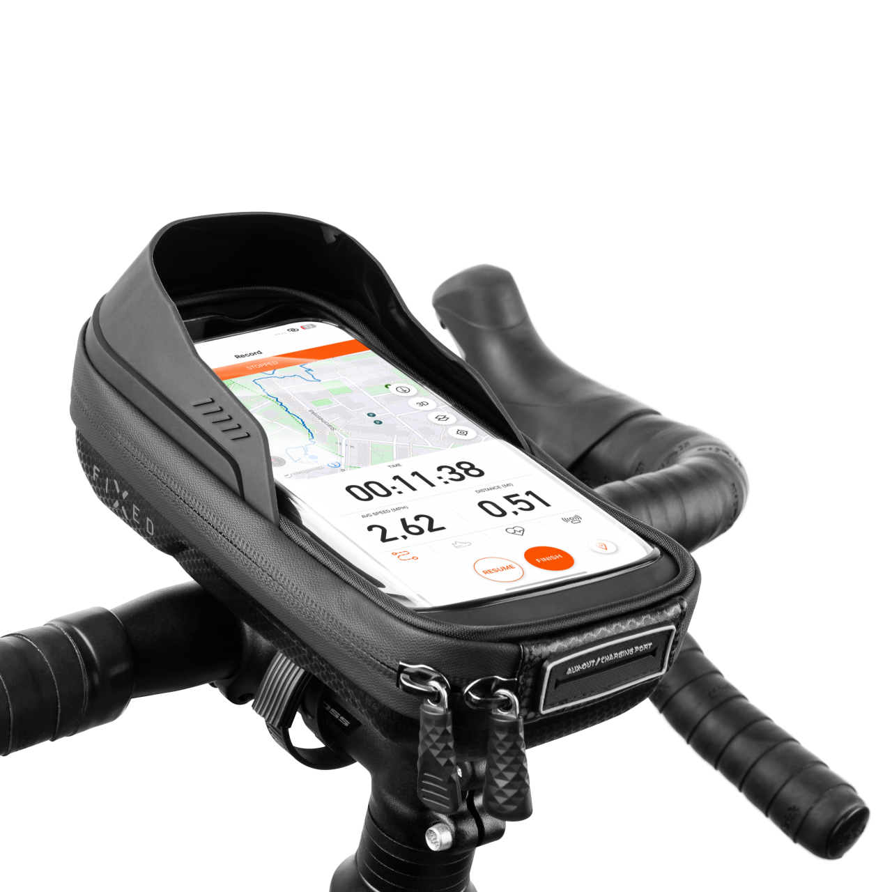 FIXED Odnímatelné pouzdro mobilního telefonu na kolo Bikee Bag 2, černý