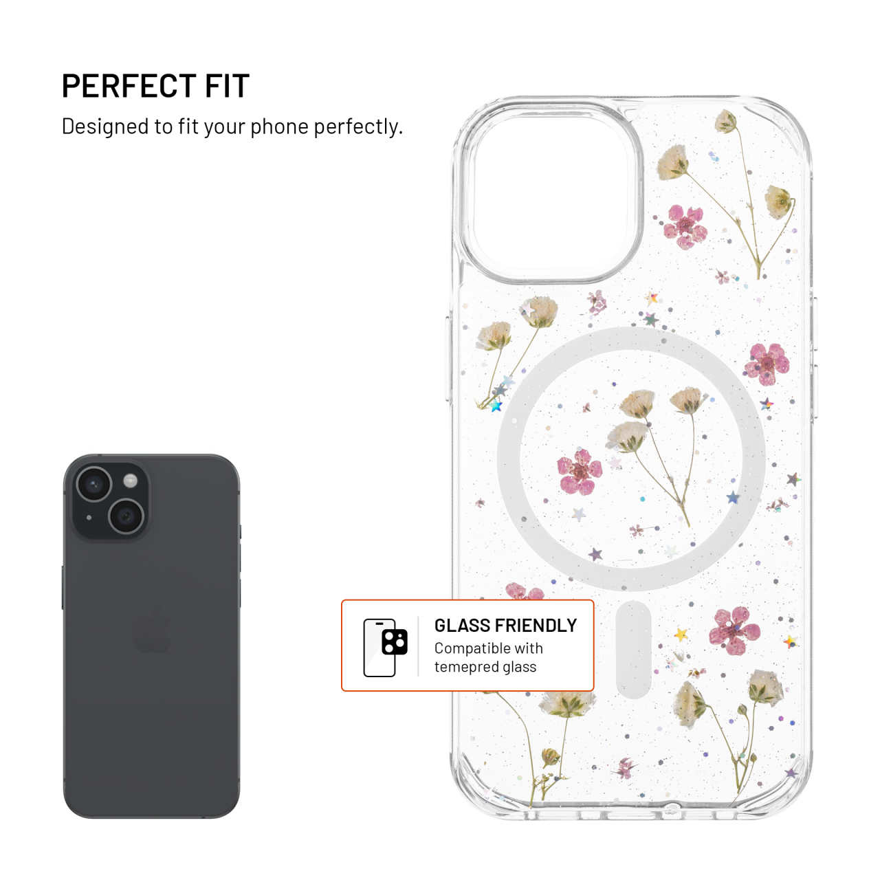 Zadní kryt FIXED MagBloom s podporou MagSafe pro Apple iPhone 15, Blush Plum
