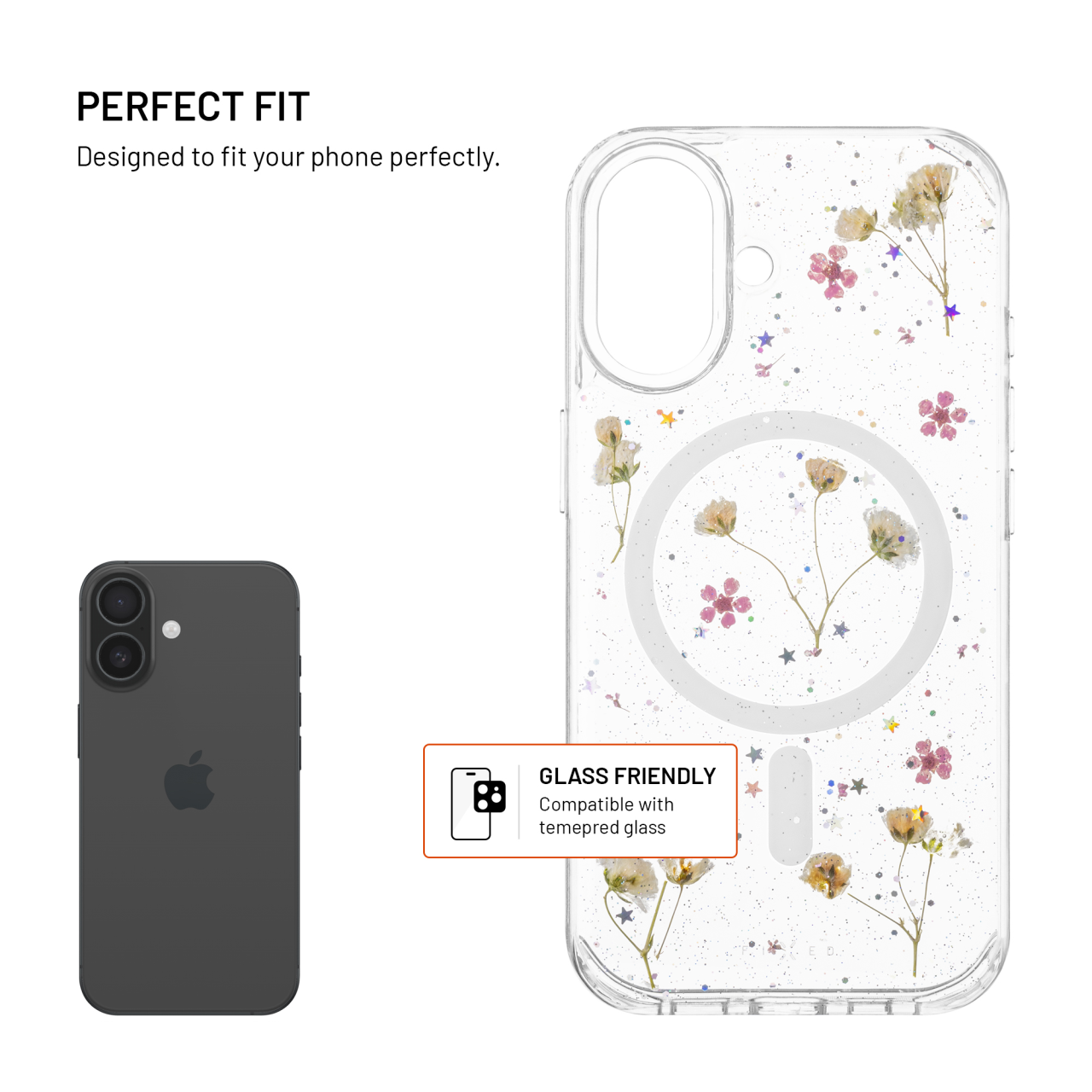 Zadní kryt FIXED MagBloom s podporou MagSafe pro Apple iPhone 16, Blush Plum