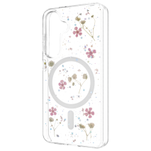 Zadní kryt FIXED MagBloom s podporou MagSafe pro Samsung Galaxy S25, Blush Plum