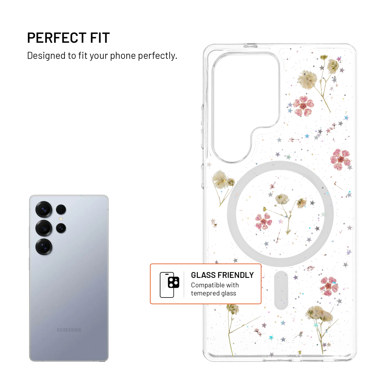 Zadní kryt FIXED MagBloom s podporou MagSafe pro Samsung Galaxy S25 Ultra, Blush Plum