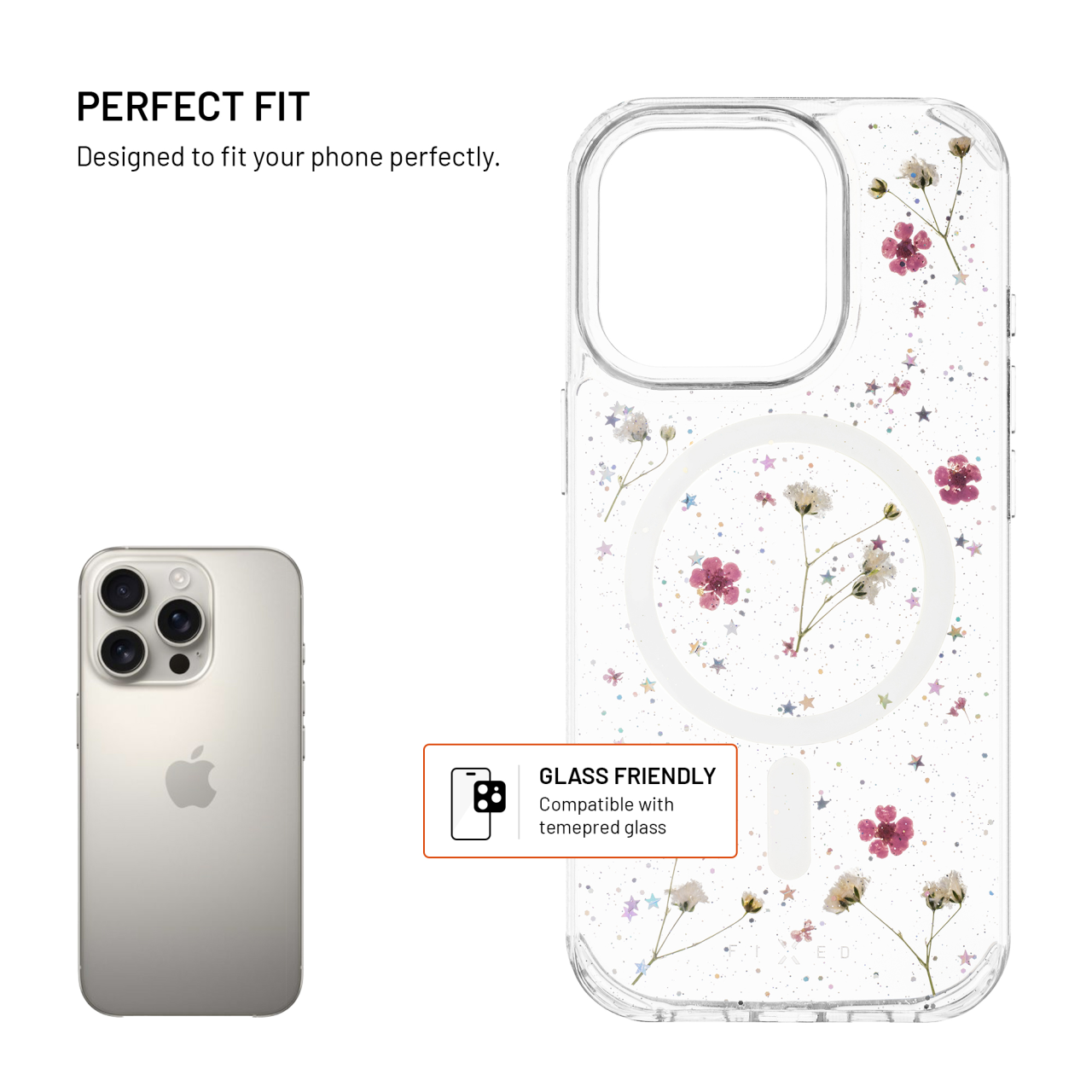 Zadní kryt FIXED MagBloom s podporou MagSafe pro Apple iPhone 17, Blush Plum