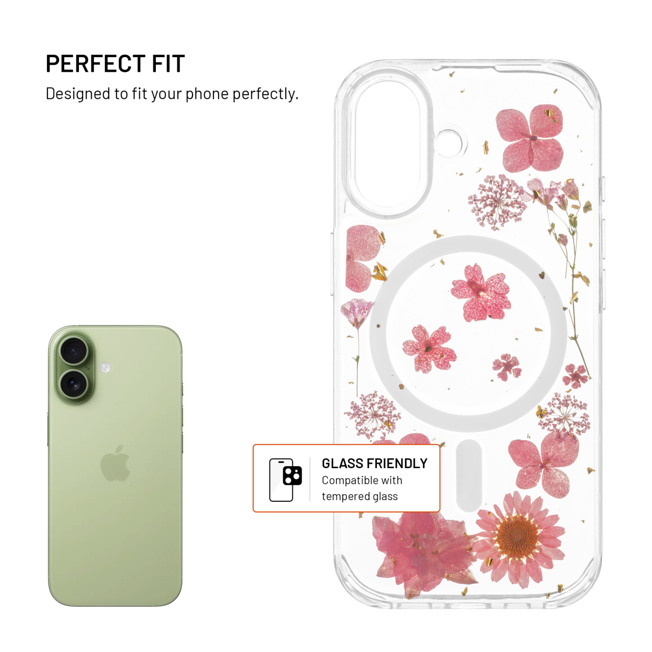 Zadní kryt na mobil Apple iPhone 17 - Fixed MagBloom, MagSafe, Pink Blossom