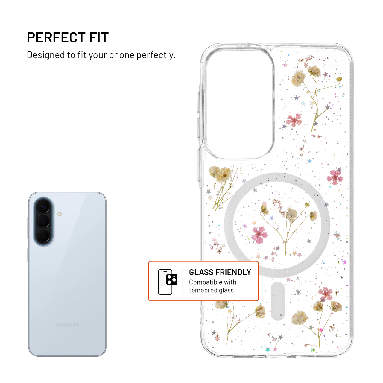 Zadní kryt FIXED MagBloom s podporou MagSafe pro Samsung Galaxy A57 5G, Blush Plum