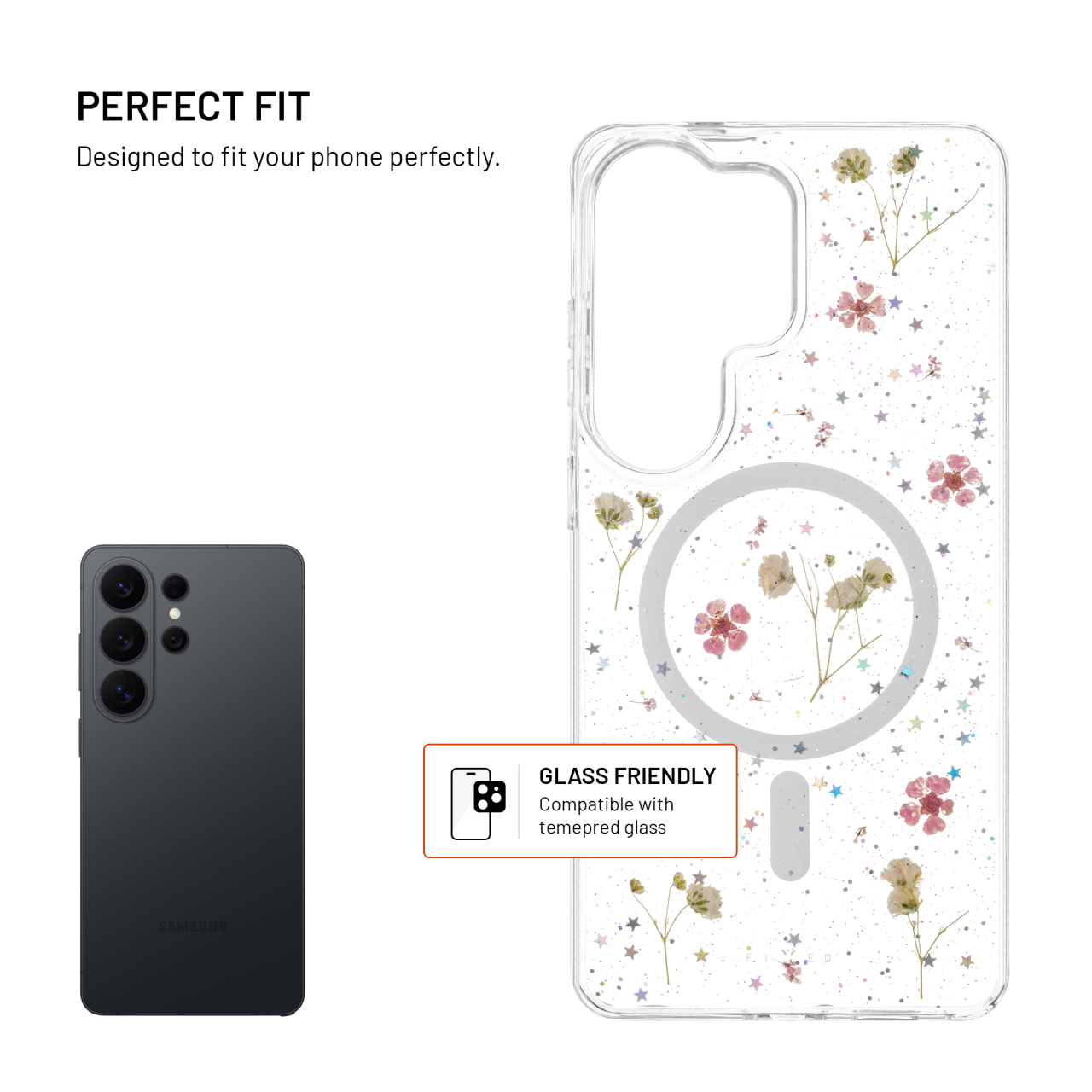 Zadní kryt FIXED MagBloom s podporou MagSafe pro Samsung Galaxy S26 Ultra, Blush Plum
