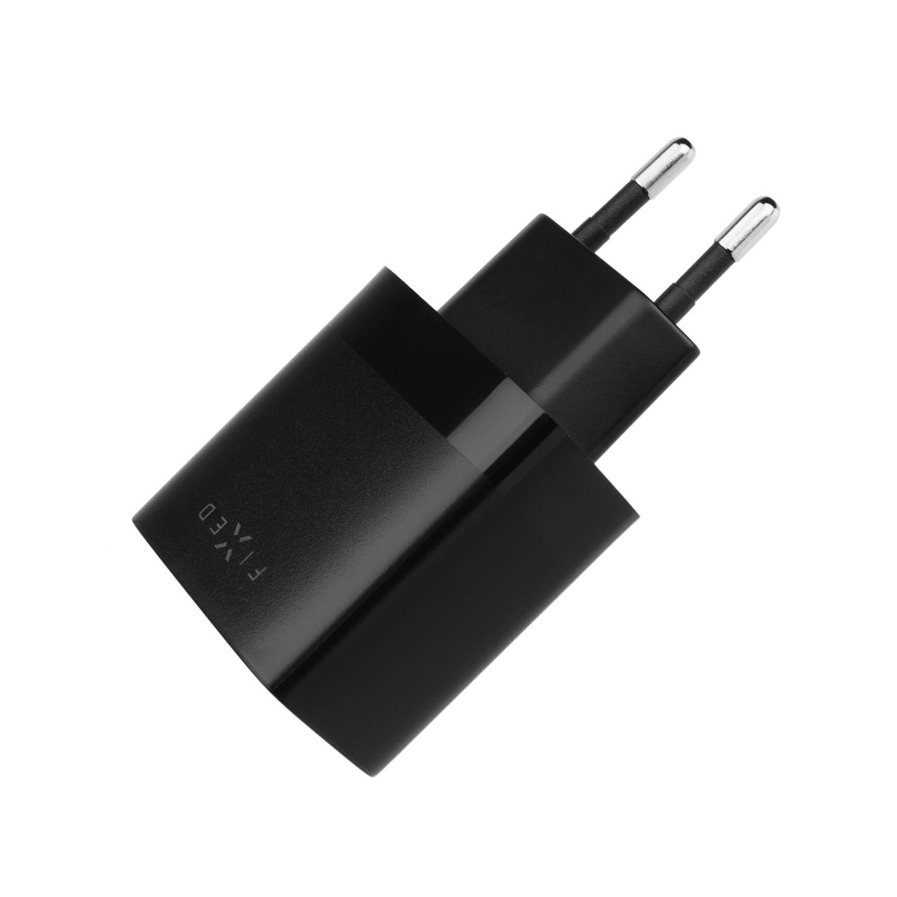FIXED Set síťové nabíječky s 2xUSB výstupem a USB/USB-C kabelu, 1 metr, 17W Smart Rapid Charge, černá