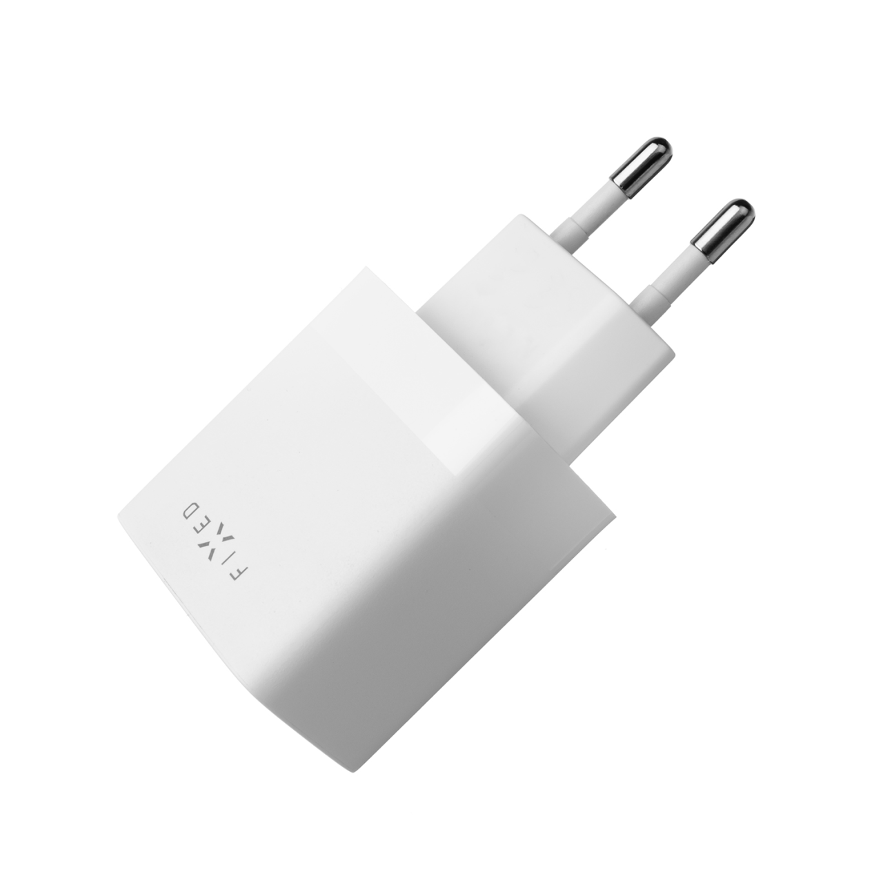 FIXED Set síťové nabíječky s 2xUSB výstupem a USB/USB-C kabelu, 1 metr, 17W Smart Rapid Charge, bílá