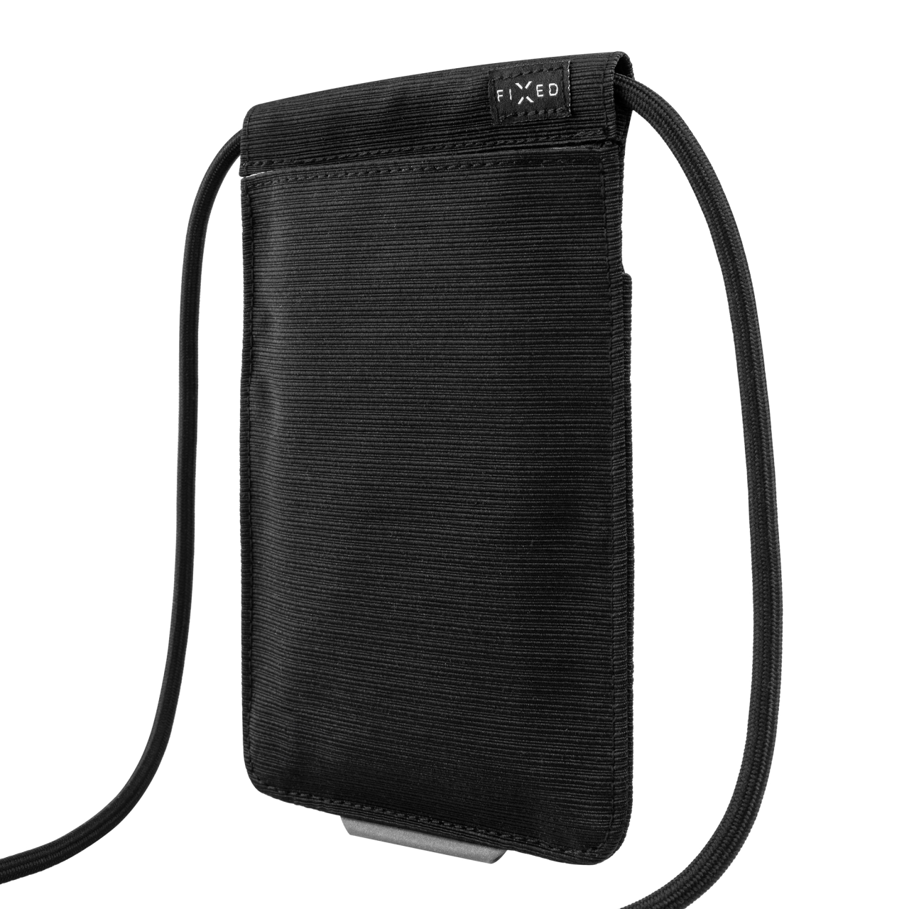 Taštička přes rameno s kapsou FIXED Camino Sling pro mobilní telefony do 7", černá