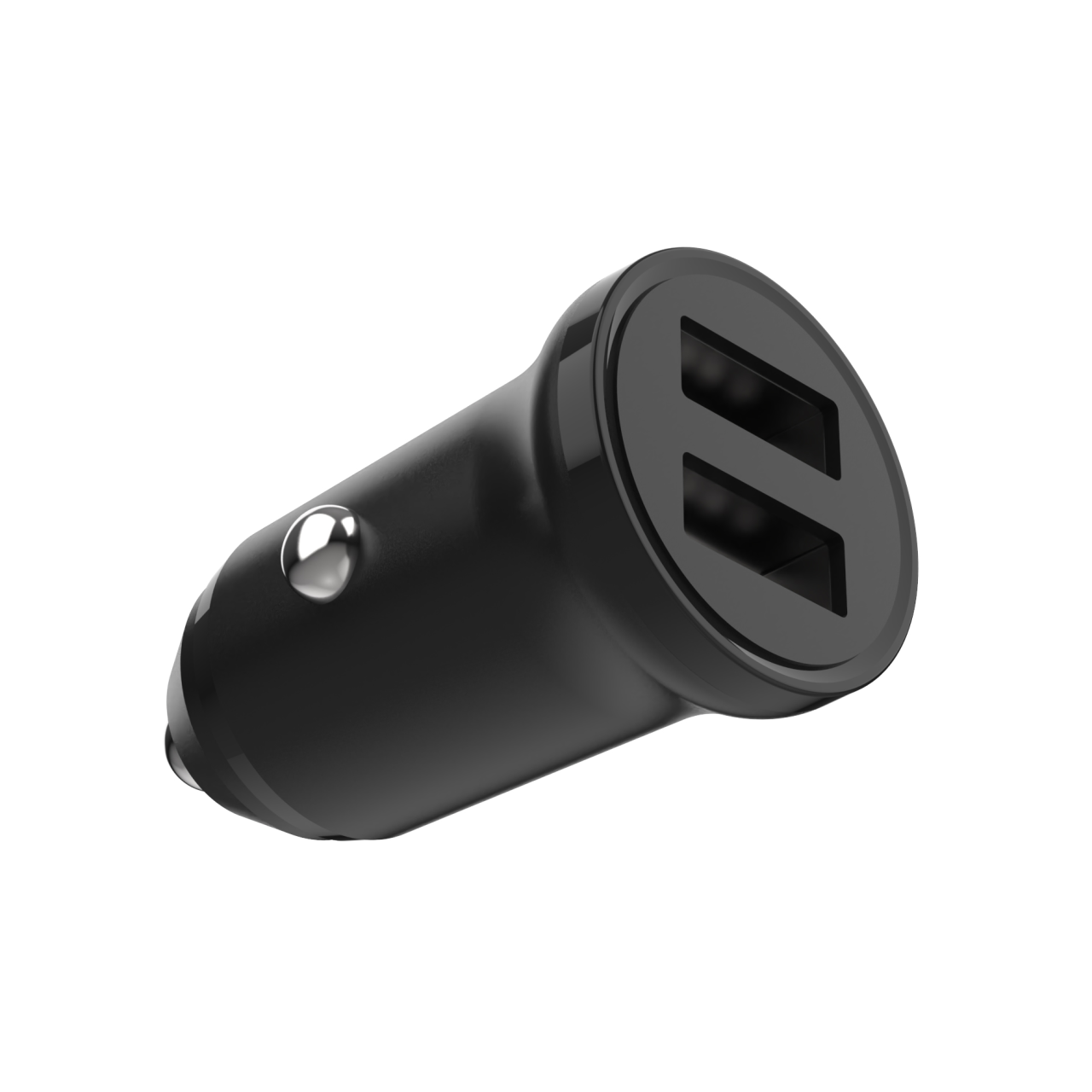 FIXED Set autonabíječky s 2xUSB výstupem a USB/micro USB kabelu, 1 metr, 15W Smart Rapid Charge, černá