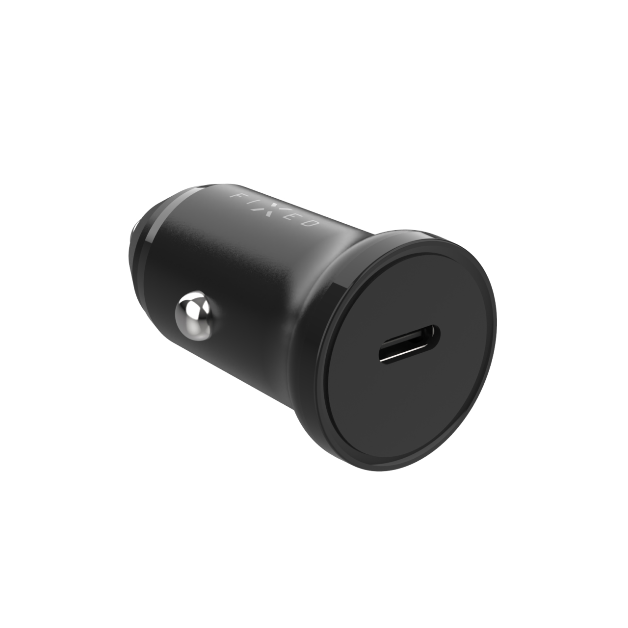 FIXED Autonabíječka s USB-C výstupem a podporou PD, 30W, černá