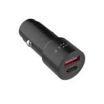 Autonabíječka FIXED USB-C + USB-A 63W černá