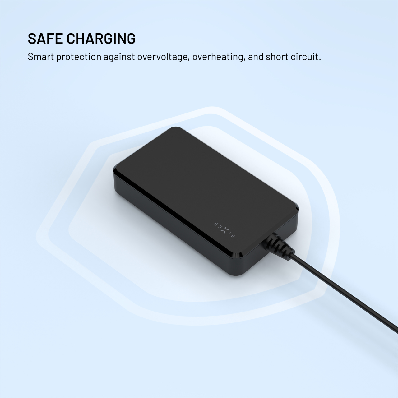 Nabíjecí adaptér FIXED GaN USB-C 100W černý
