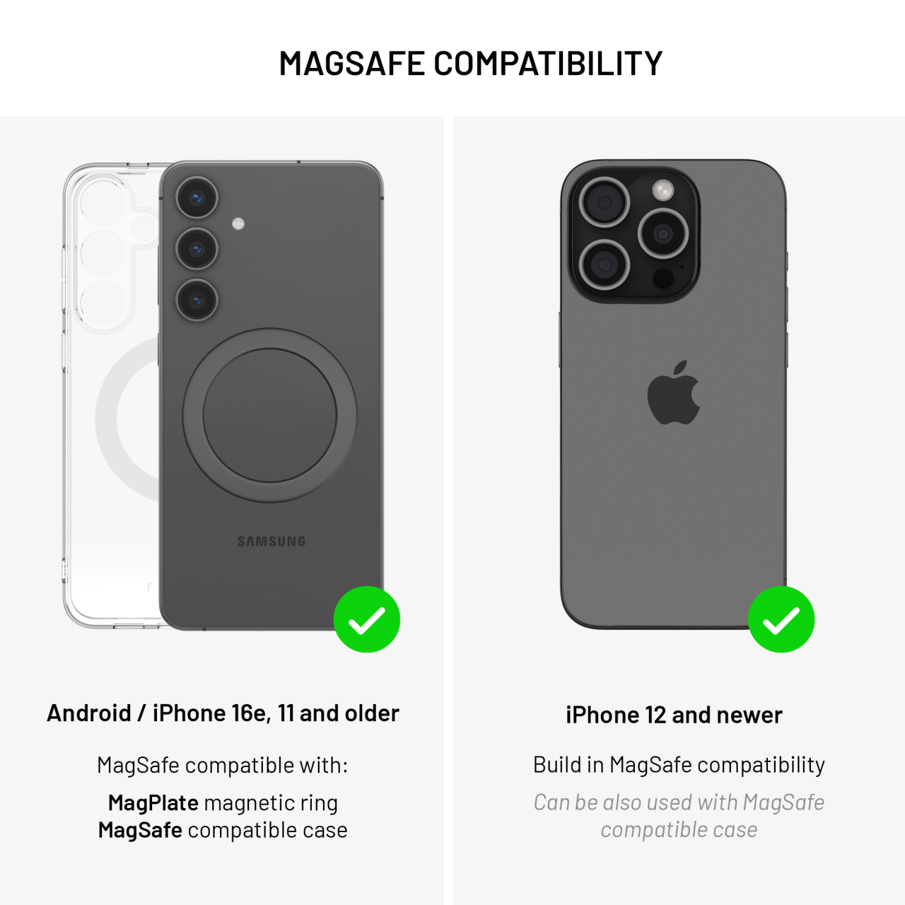 Flexibilní Stativ FIXED Creator s 1/4" magnetickým držákem na telefon, s podporou MagSafe, černý