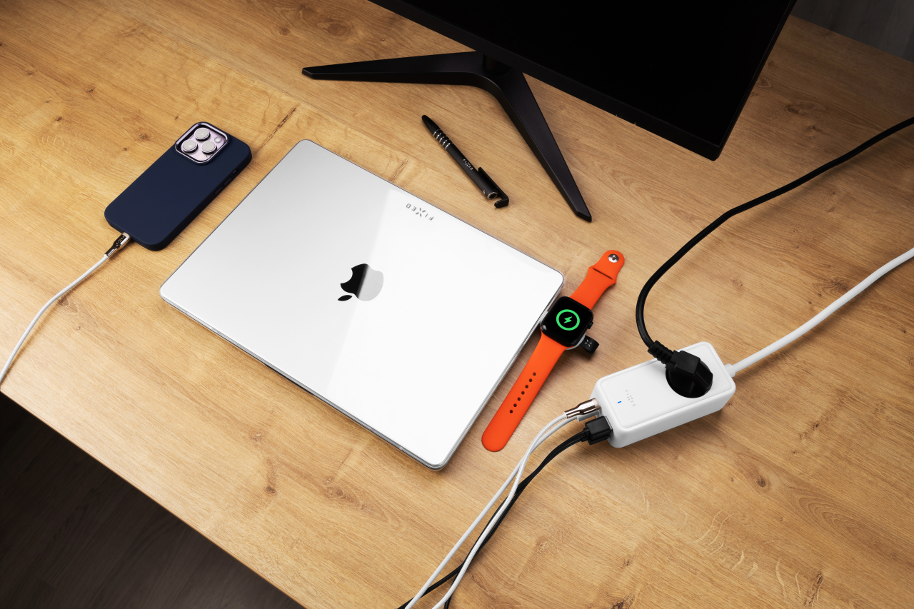 Síťový prodlužovací adaptér 65W s 2x USB-C a 2x USB, GaN III, 3m - Fixed Charging Strip, bílý