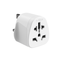 FIXED Adaptér UK  Adapter pro zapojení UK, US, AUS nabíječek do UK zásuvek, bílý