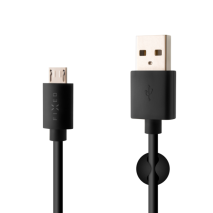 FIXED Datový a nabíjecí kabel s konektory USB/micro USB, 1 metr, černý