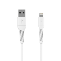 Datový a nabíjecí kabel FIXED s konektory USB/Lightning, 1.2m, USB 2.0, bílý