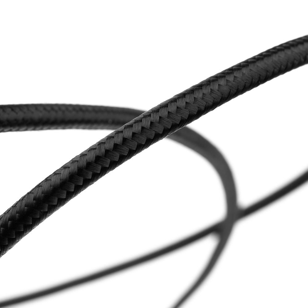 FIXED Krátký nabíjecí a datový opletený kabel s konektory USB-C/USB-C a podporou PD, 0.5m, USB 2.0, 100W, černý