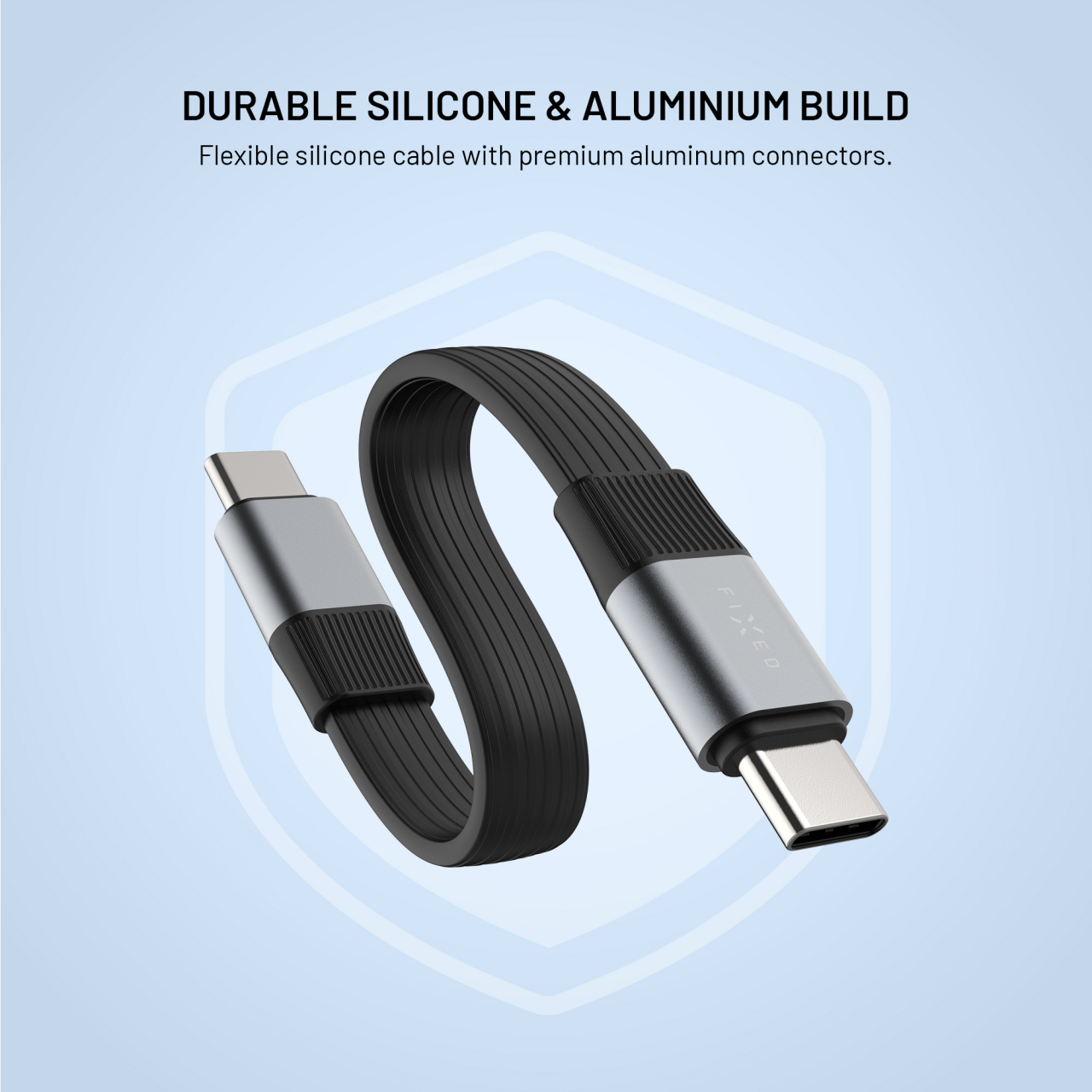 Kabel FIXED Clip USB-C/USB-C 240W černý