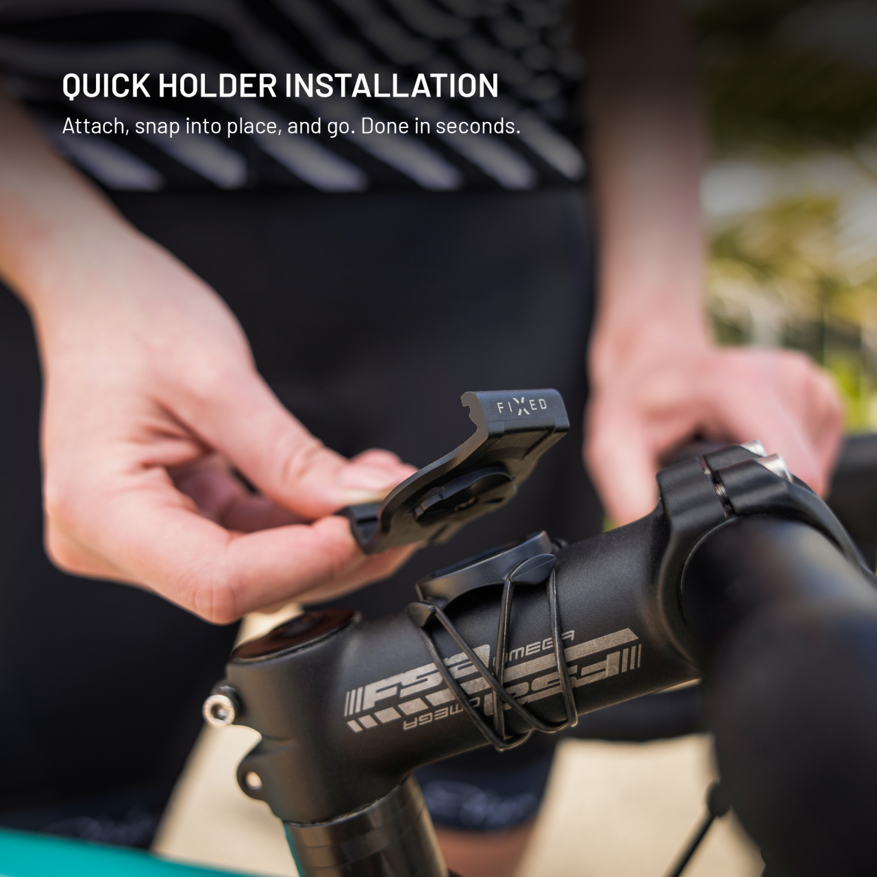 Držák chytrých hodinek na kolo FIXED Dock for Garmin 22mm, černý