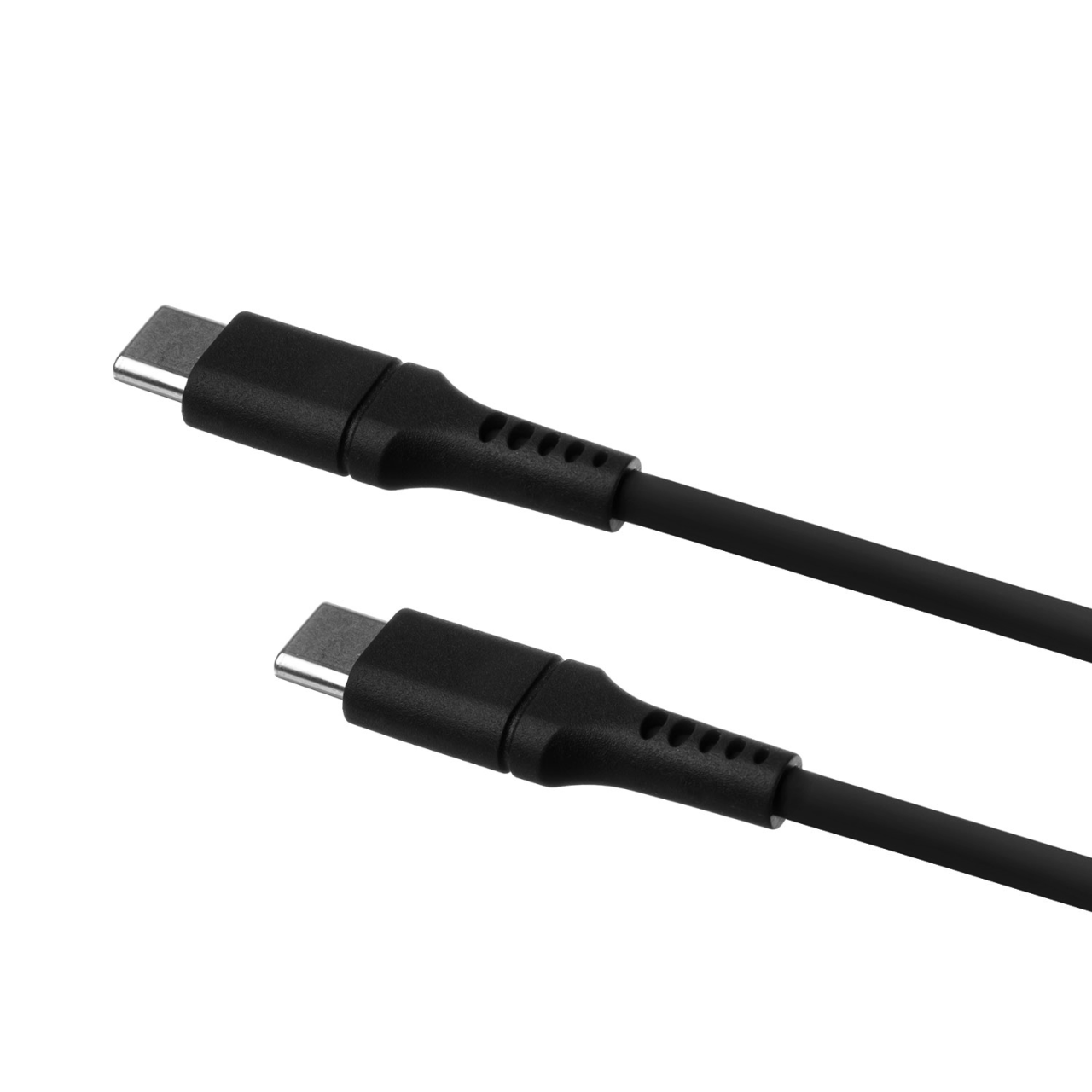 FIXED Nabíjecí a datový Liquid silicone kabel s konektory USB-C/USB-C a podporou PD, 1.2m, USB 2.0, 60W, černý