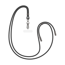 Opletený kabel FIXED Neck Cable pro telefony se zadním krytem s konektory USB-C/USB-C, 1.6m, PD 60W, 480Mbps, černý