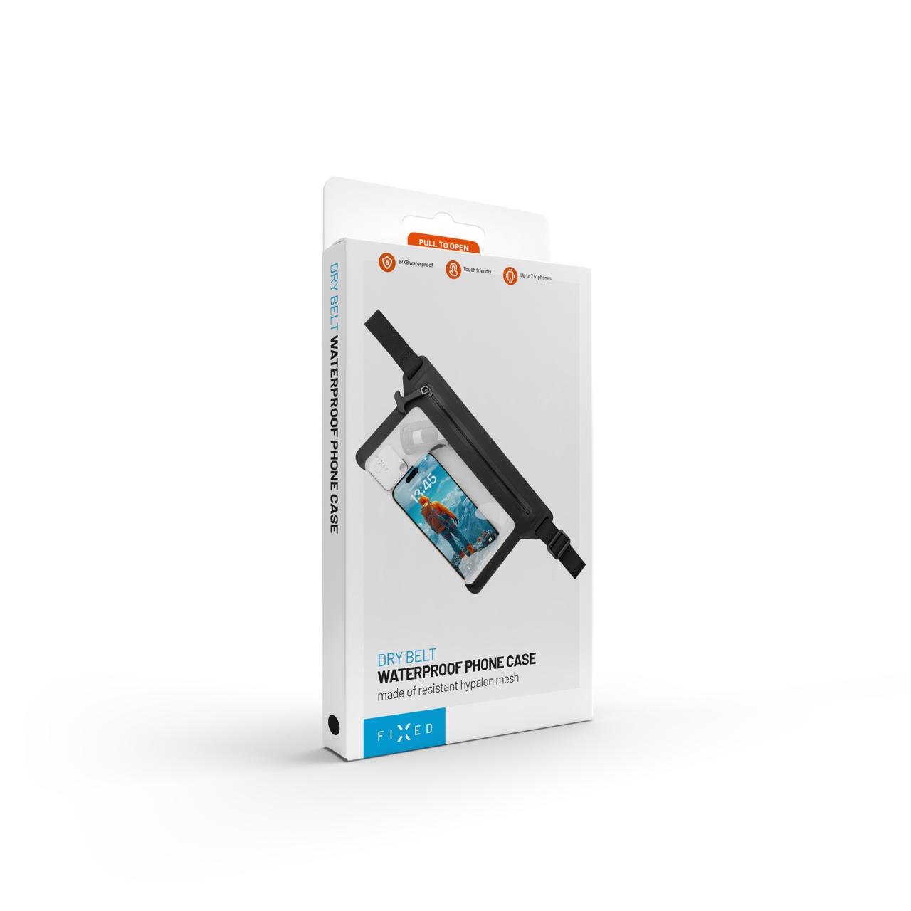 Voděodolné pouzdro okolo pasu z hypalonu s certifikací IPX8 - Fixed Dry Belt, černé