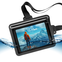 Voděodolné pouzdro na tablet FIXED Dry Tab přes rameno s certifikací IPX8, černé
