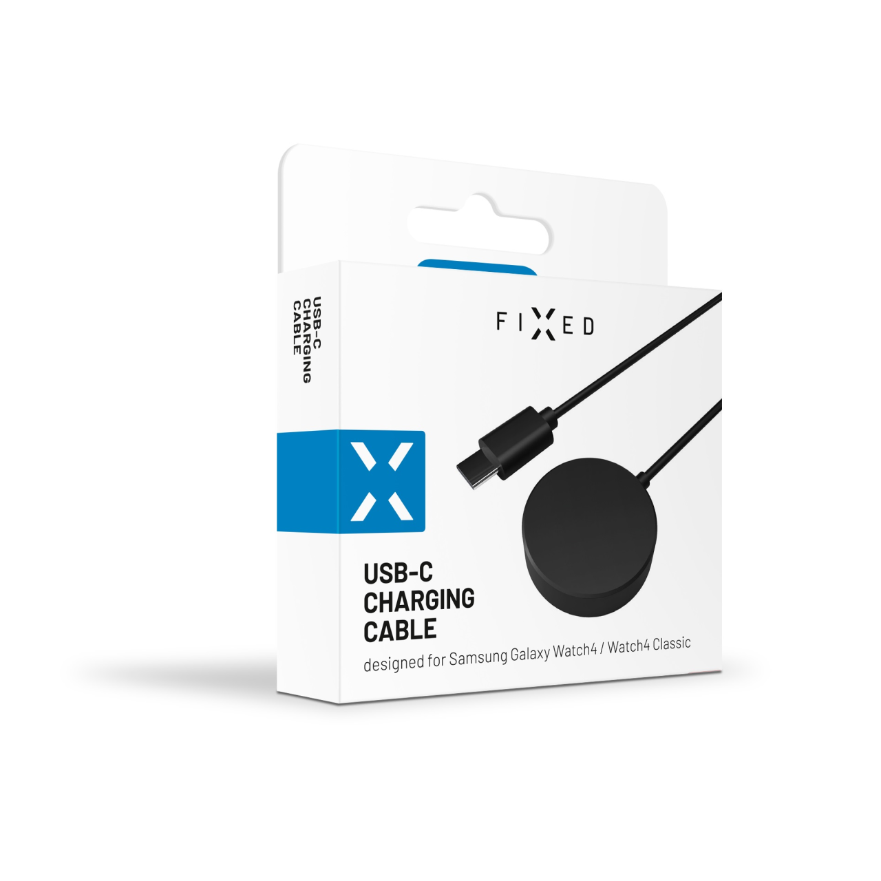 FIXED Nabíjecí USB-C kabel pro hodinky Samsung Galaxy Watch 3/4/5/6/7/Active/Ultra, černý