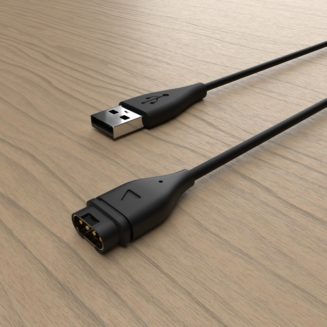 FIXED Nabíjecí USB-A kabel pro smartwatch Garmin Fenix 5/6/7/7X/8, Epix, Venu 2/3/3S, Vívoactive 3/4/5, černý