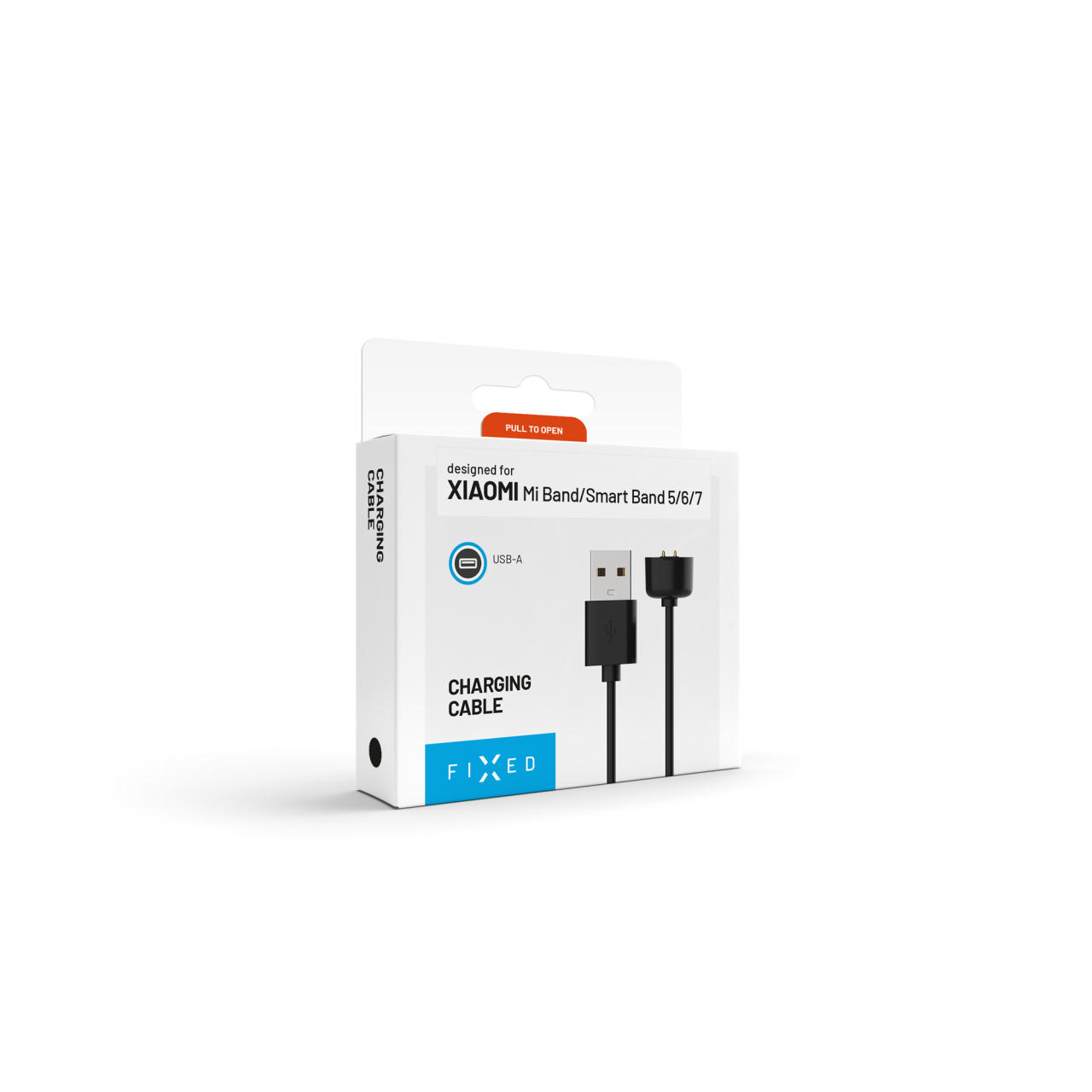 FIXED Nabíjecí USB-A kabel pro Xiaomi Mi Band/Smart Band 5/6/7, černý